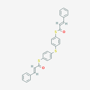 molecular formula C30H22O2S3 B420684 S-(4-{[4-(cinnamoylsulfanyl)phenyl]sulfanyl}phenyl) 3-phenyl-2-propenethioate 