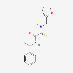 molecular formula C15H16N2O2S B4206873 2-[(2-furylmethyl)amino]-N-(1-phenylethyl)-2-thioxoacetamide 