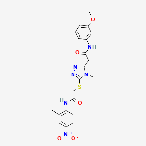 2-[(5-{2-[(3-methoxyphenyl)amino]-2-oxoethyl}-4-methyl-4H-1,2,4-triazol-3-yl)sulfanyl]-N-(2-methyl-4-nitrophenyl)acetamide