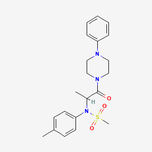 N-(4-methylphenyl)-N-[1-oxo-1-(4-phenylpiperazin-1-yl)propan-2-yl]methanesulfonamide