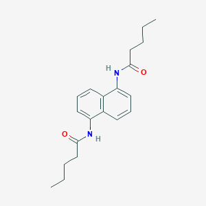 molecular formula C20H26N2O2 B420689 N-[5-(pentanoylamino)-1-naphthyl]pentanamide 