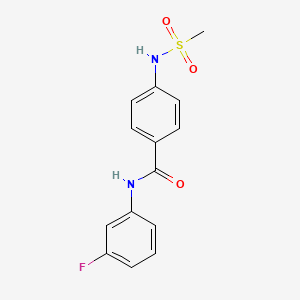 N-(3-FLUOROPHENYL)-4-METHANESULFONAMIDOBENZAMIDE