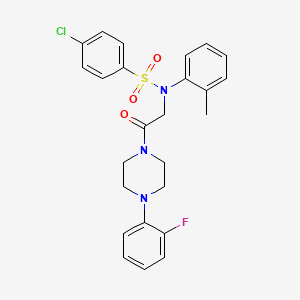 4-chloro-N-{2-[4-(2-fluorophenyl)-1-piperazinyl]-2-oxoethyl}-N-(2-methylphenyl)benzenesulfonamide