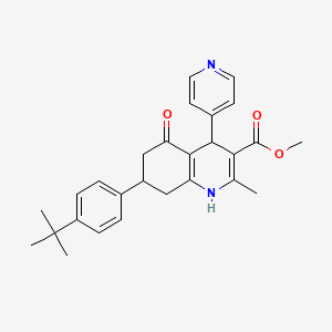 methyl 7-(4-tert-butylphenyl)-2-methyl-5-oxo-4-(4-pyridinyl)-1,4,5,6,7,8-hexahydro-3-quinolinecarboxylate