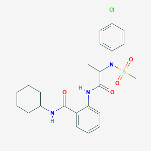 2-{[N-(4-chlorophenyl)-N-(methylsulfonyl)alanyl]amino}-N-cyclohexylbenzamide