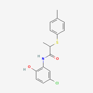 N-(5-chloro-2-hydroxyphenyl)-2-(4-methylphenyl)sulfanylpropanamide