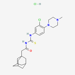 2-(1-adamantyl)-N-[[3-chloro-4-(4-methylpiperazin-1-yl)phenyl]carbamothioyl]acetamide;hydrochloride