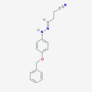 molecular formula C17H17N3O B420698 4-{[4-(Benzyloxy)phenyl]hydrazono}butanenitrile 