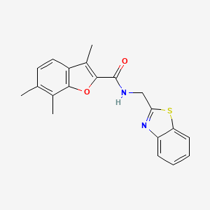 N-(1,3-benzothiazol-2-ylmethyl)-3,6,7-trimethyl-1-benzofuran-2-carboxamide