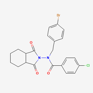 N-(4-bromobenzyl)-4-chloro-N-(1,3-dioxooctahydro-2H-isoindol-2-yl)benzamide