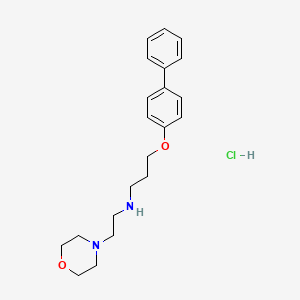 molecular formula C21H29ClN2O2 B4207025 N-(2-morpholin-4-ylethyl)-3-(4-phenylphenoxy)propan-1-amine;hydrochloride 