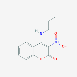 molecular formula C12H12N2O4 B420704 3-Nitro-4-propylamino-chromen-2-one 