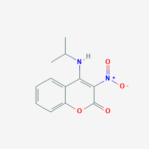 molecular formula C12H12N2O4 B420706 4-Isopropylamino-3-nitro-chromen-2-one 