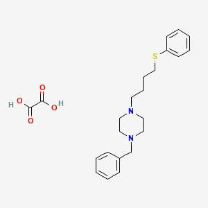 1-Benzyl-4-(4-phenylsulfanylbutyl)piperazine;oxalic acid