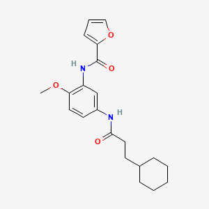 N-{5-[(3-cyclohexylpropanoyl)amino]-2-methoxyphenyl}-2-furamide