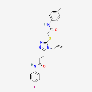 N-(4-fluorophenyl)-3-[5-({2-[(4-methylphenyl)amino]-2-oxoethyl}sulfanyl)-4-(prop-2-en-1-yl)-4H-1,2,4-triazol-3-yl]propanamide