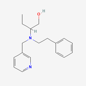 molecular formula C18H24N2O B4207105 2-[(2-phenylethyl)(pyridin-3-ylmethyl)amino]butan-1-ol 