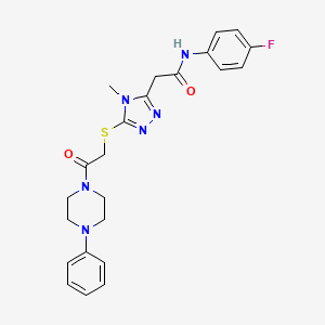 N-(4-fluorophenyl)-2-(4-methyl-5-{[2-oxo-2-(4-phenylpiperazin-1-yl)ethyl]sulfanyl}-4H-1,2,4-triazol-3-yl)acetamide