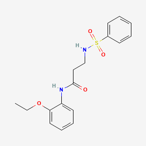 molecular formula C17H20N2O4S B4207146 N~1~-(2-ethoxyphenyl)-N~3~-(phenylsulfonyl)-beta-alaninamide 