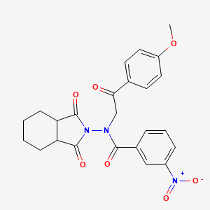 N-(1,3-dioxooctahydro-2H-isoindol-2-yl)-N-[2-(4-methoxyphenyl)-2-oxoethyl]-3-nitrobenzamide