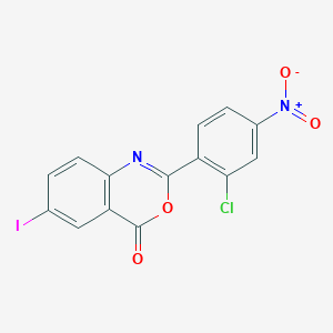 2-(2-chloro-4-nitrophenyl)-6-iodo-4H-3,1-benzoxazin-4-one