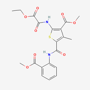 methyl 2-{[ethoxy(oxo)acetyl]amino}-5-({[2-(methoxycarbonyl)phenyl]amino}carbonyl)-4-methyl-3-thiophenecarboxylate