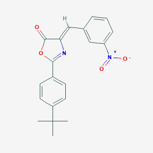 molecular formula C20H18N2O4 B420719 2-(4-tert-butylphenyl)-4-{3-nitrobenzylidene}-1,3-oxazol-5(4H)-one 