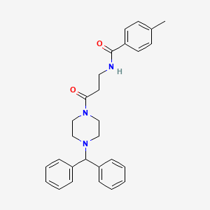 N~1~-[3-(4-Benzhydrylpiperazino)-3-oxopropyl]-4-methylbenzamide