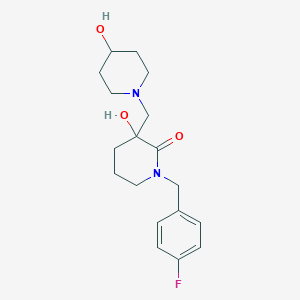 1-(4-fluorobenzyl)-3-hydroxy-3-[(4-hydroxy-1-piperidinyl)methyl]-2-piperidinone