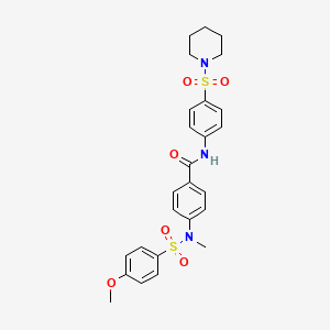 molecular formula C26H29N3O6S2 B4207225 4-[[(4-methoxyphenyl)sulfonyl](methyl)amino]-N-[4-(1-piperidinylsulfonyl)phenyl]benzamide 