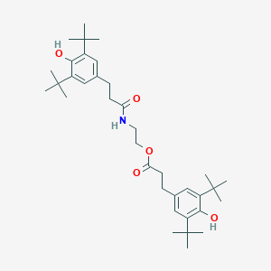 molecular formula C36H55NO5 B420723 2-{[3-(3,5-Ditert-butyl-4-hydroxyphenyl)propanoyl]amino}ethyl 3-(3,5-ditert-butyl-4-hydroxyphenyl)propanoate 
