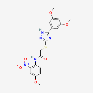 2-{[5-(3,5-dimethoxyphenyl)-4H-1,2,4-triazol-3-yl]thio}-N-(4-methoxy-2-nitrophenyl)acetamide