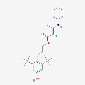 molecular formula C27H43NO3 B420727 3-(2,6-Ditert-butyl-4-hydroxyphenyl)propyl 3-(cyclohexylamino)-2-butenoate 