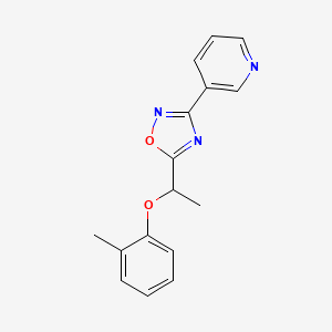 5-[1-(2-Methylphenoxy)ethyl]-3-pyridin-3-yl-1,2,4-oxadiazole