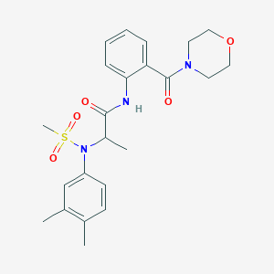 molecular formula C23H29N3O5S B4207306 N~2~-(3,4-dimethylphenyl)-N~2~-(methylsulfonyl)-N~1~-[2-(4-morpholinylcarbonyl)phenyl]alaninamide 