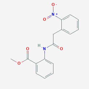 molecular formula C16H14N2O5 B420732 Methyl 2-{[(2-nitrophenyl)acetyl]amino}benzoate CAS No. 299419-90-2
