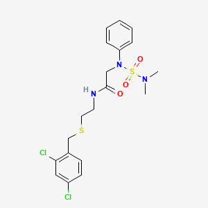 N-(2-{[(2,4-DICHLOROPHENYL)METHYL]SULFANYL}ETHYL)-2-[(DIMETHYLSULFAMOYL)(PHENYL)AMINO]ACETAMIDE