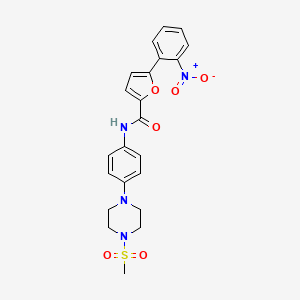 N-{4-[4-(methylsulfonyl)-1-piperazinyl]phenyl}-5-(2-nitrophenyl)-2-furamide