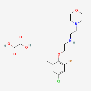 N-[2-(2-bromo-4-chloro-6-methylphenoxy)ethyl]-2-morpholin-4-ylethanamine;oxalic acid