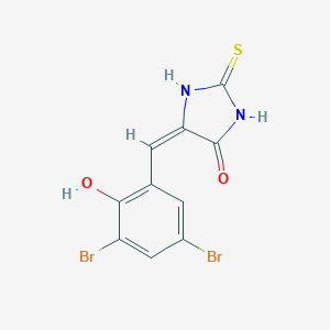 molecular formula C10H6Br2N2O2S B420735 5-(3,5-Dibromo-2-hydroxybenzylidene)-2-thioxo-4-imidazolidinone 