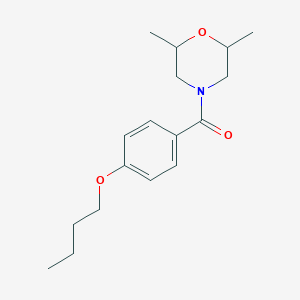 molecular formula C17H25NO3 B4207353 4-(4-butoxybenzoyl)-2,6-dimethylmorpholine 