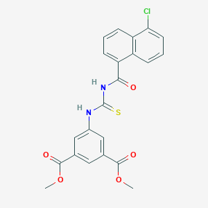 Dimethyl 5-({[(5-chloronaphthalen-1-yl)carbonyl]carbamothioyl}amino)benzene-1,3-dicarboxylate