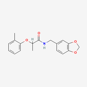 N-(1,3-benzodioxol-5-ylmethyl)-2-(2-methylphenoxy)propanamide