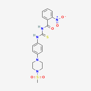 N-({4-[4-(methylsulfonyl)piperazin-1-yl]phenyl}carbamothioyl)-2-nitrobenzamide