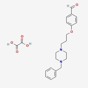 4-[3-(4-Benzylpiperazin-1-yl)propoxy]benzaldehyde;oxalic acid