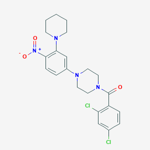 1-(2,4-dichlorobenzoyl)-4-[4-nitro-3-(1-piperidinyl)phenyl]piperazine