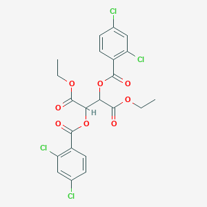 molecular formula C22H18Cl4O8 B420740 Diethyl 2,3-bis[(2,4-dichlorobenzoyl)oxy]succinate 