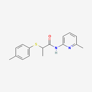 2-(4-methylphenyl)sulfanyl-N-(6-methylpyridin-2-yl)propanamide