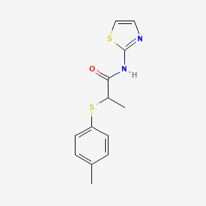 2-(4-methylphenyl)sulfanyl-N-(1,3-thiazol-2-yl)propanamide