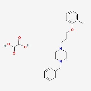 molecular formula C23H30N2O5 B4207433 1-Benzyl-4-[3-(2-methylphenoxy)propyl]piperazine;oxalic acid 